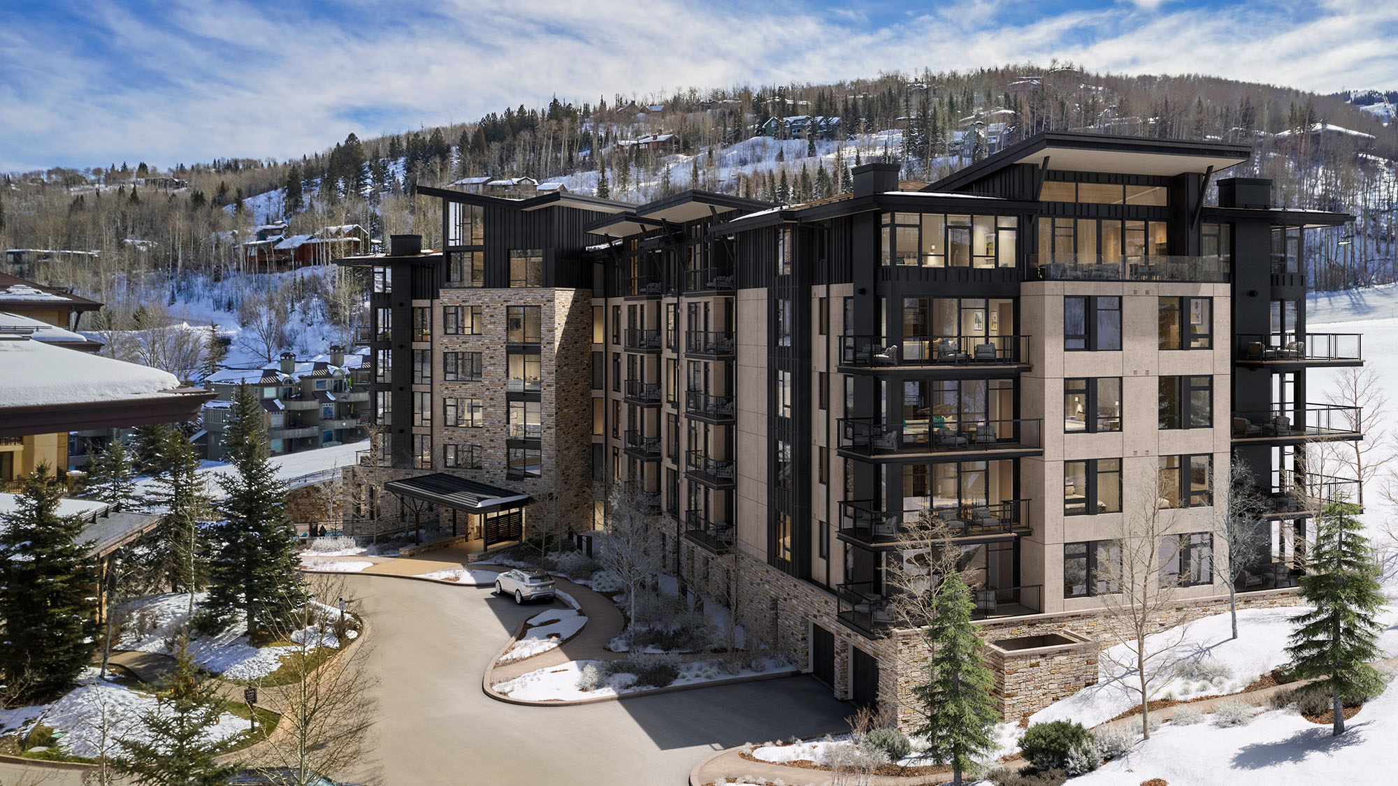 Cirque Residences at Viceroy Snowmass Exterior Rendering;