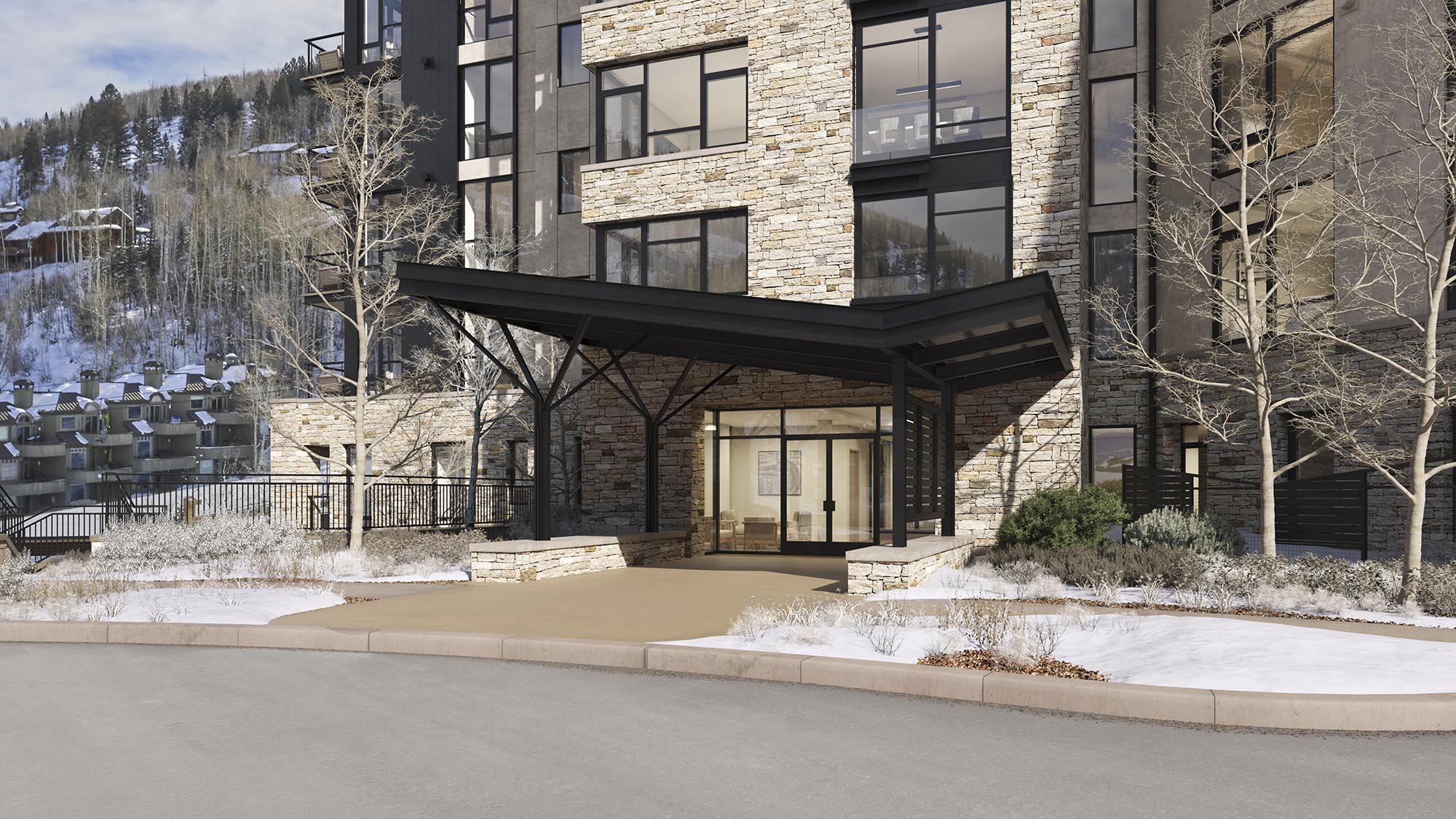 Cirque Residences at Viceroy Snowmass Exterior Entryway;